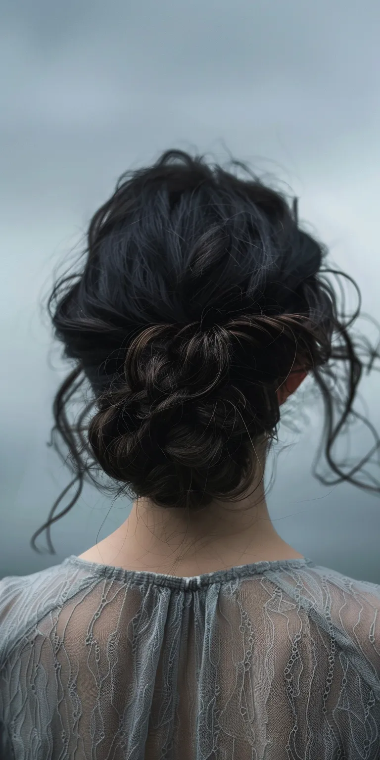 lines hairstyles Updo, Milkmaid braid, Chignon, French Japanese women's