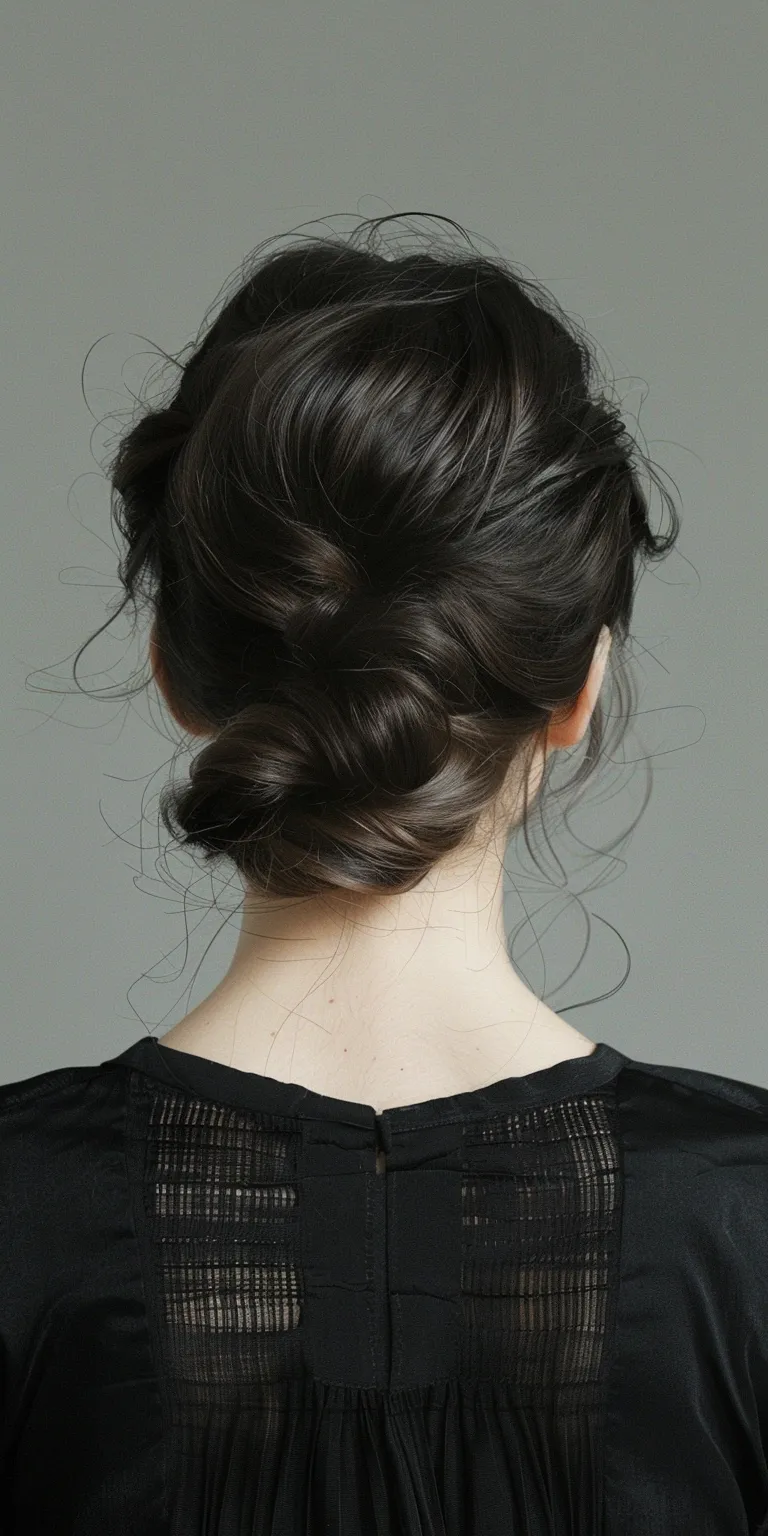 virtual hairstyles Chignon, Milkmaid braid, Updo, French twist, braid