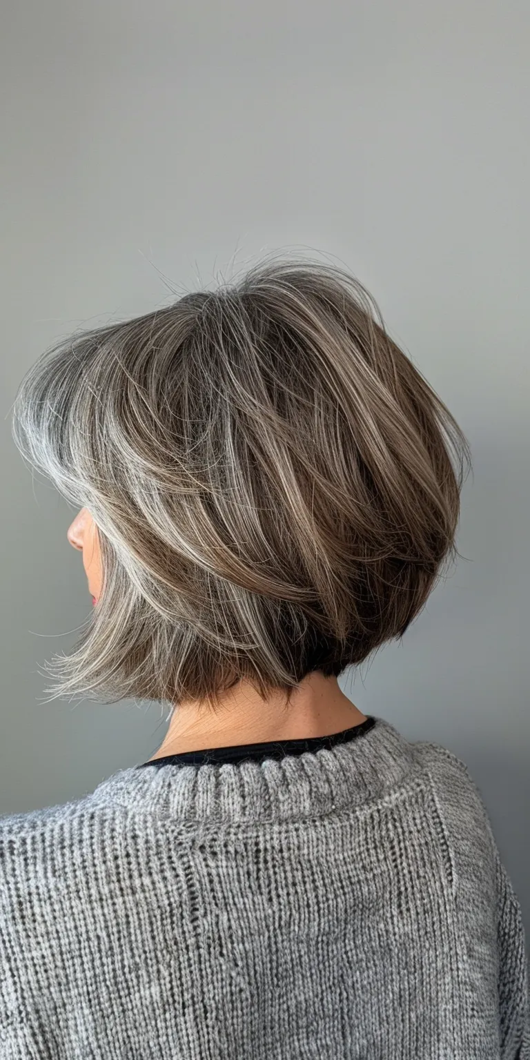 cute haircuts for women Asymmetric cut, Short brush Layered hair, Digital perm, Professional cut