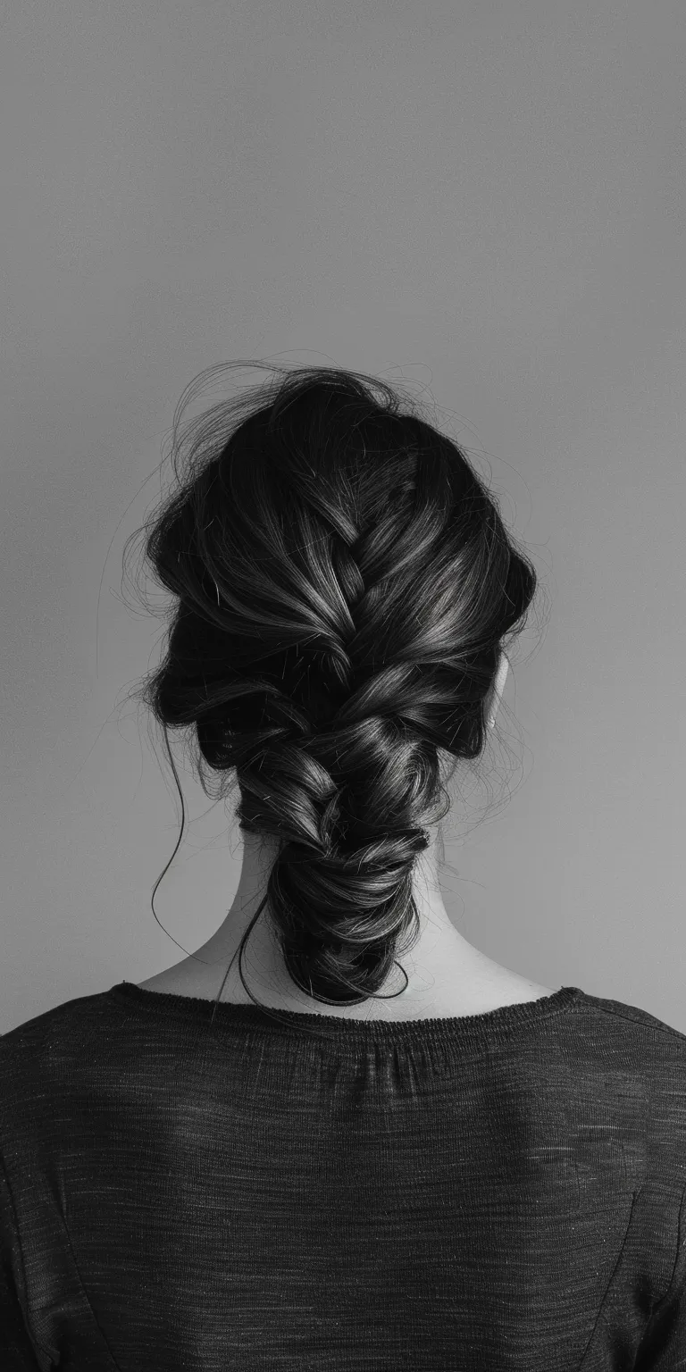 simple hairstyles French braid, twist, Chignon, Updo, Waterfall braids