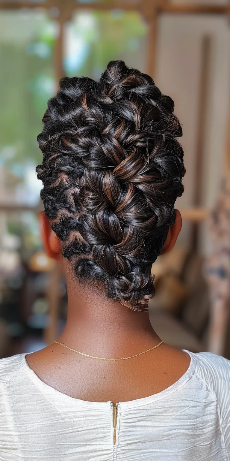 passion twist hairstyles Waterfall braids, Updo, French twist, Milkmaid braid, Finger wave