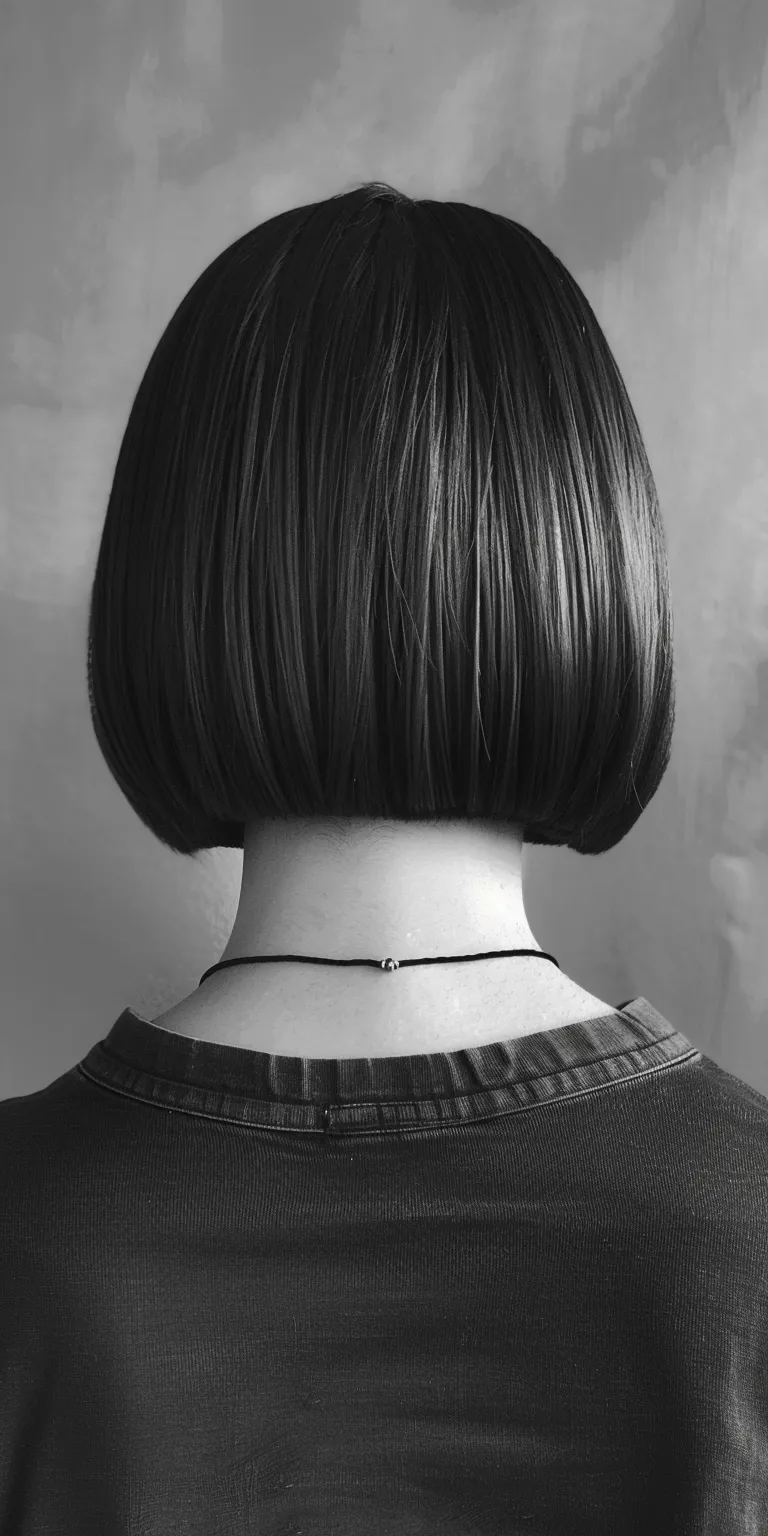 short bob with fringe Asymmetric cut, Bob Japanese women's hairstyles, Short brush Chignon