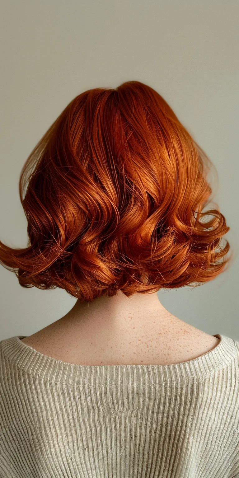 red hair styles Asymmetric cut, Digital perm, Finger wave, Ringlets, Bouffant