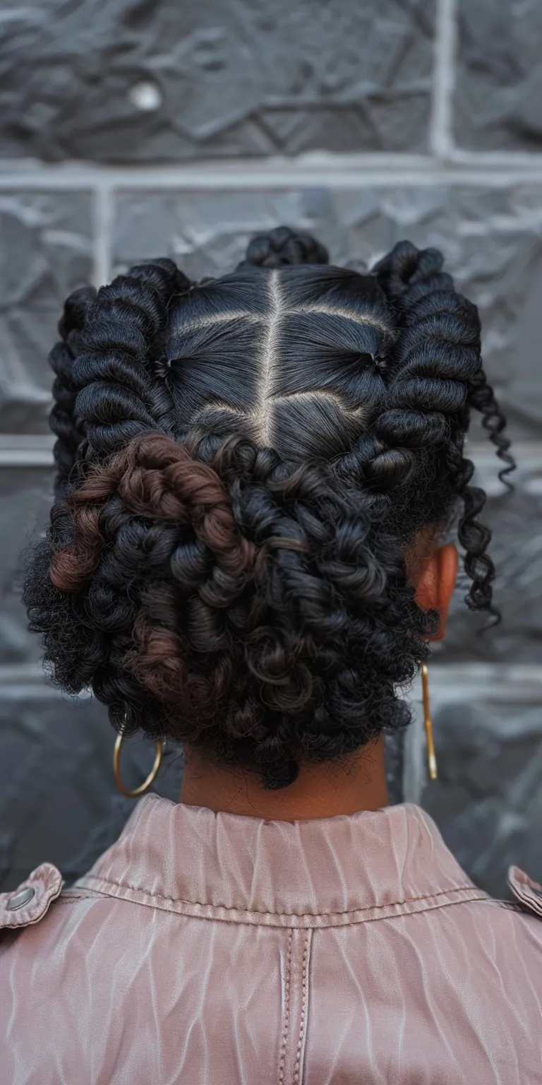 curly braids Hair twists, Waterfall braids, French twist, Milkmaid braid, Boho