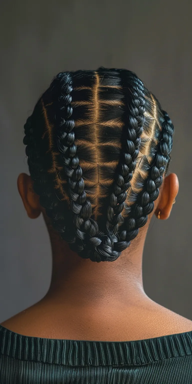 black natural hairstyles Cornrows, Hair twists, French twist, Waterfall braids, braid