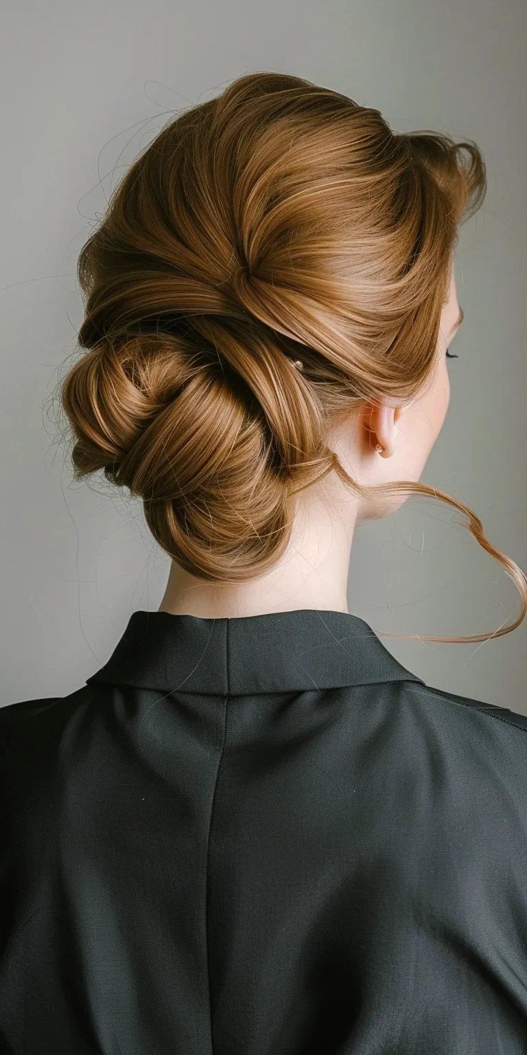 updo hairstyles for long hair Updo, Chignon, French twist, Ballerina bun, Milkmaid braid