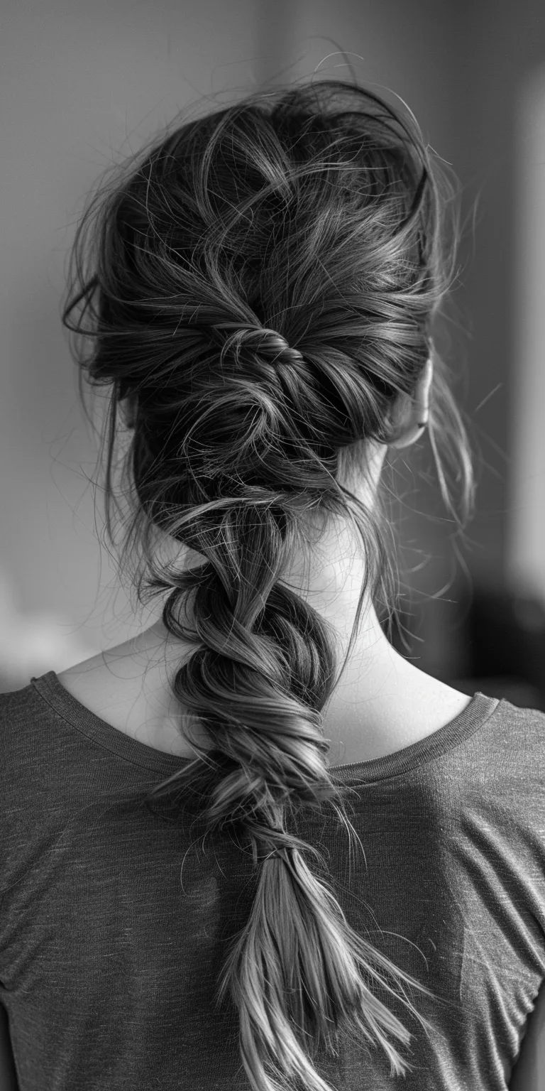 tomboy hairstyle French braid, Waterfall braids, Braid, Chignon, Boho braids