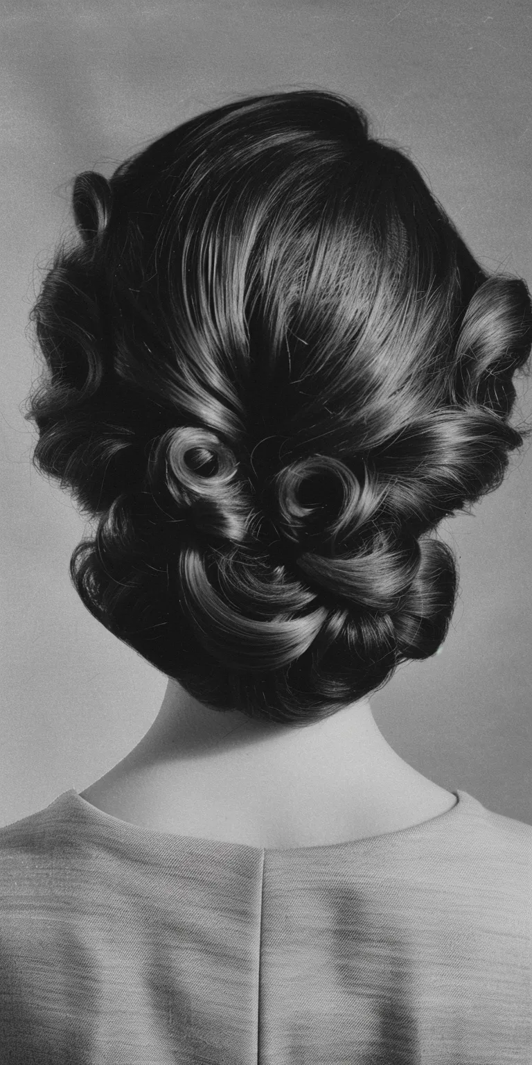 1960s hairstyles Chignon, Finger wave, Updo, Bouffant, Historical Christian