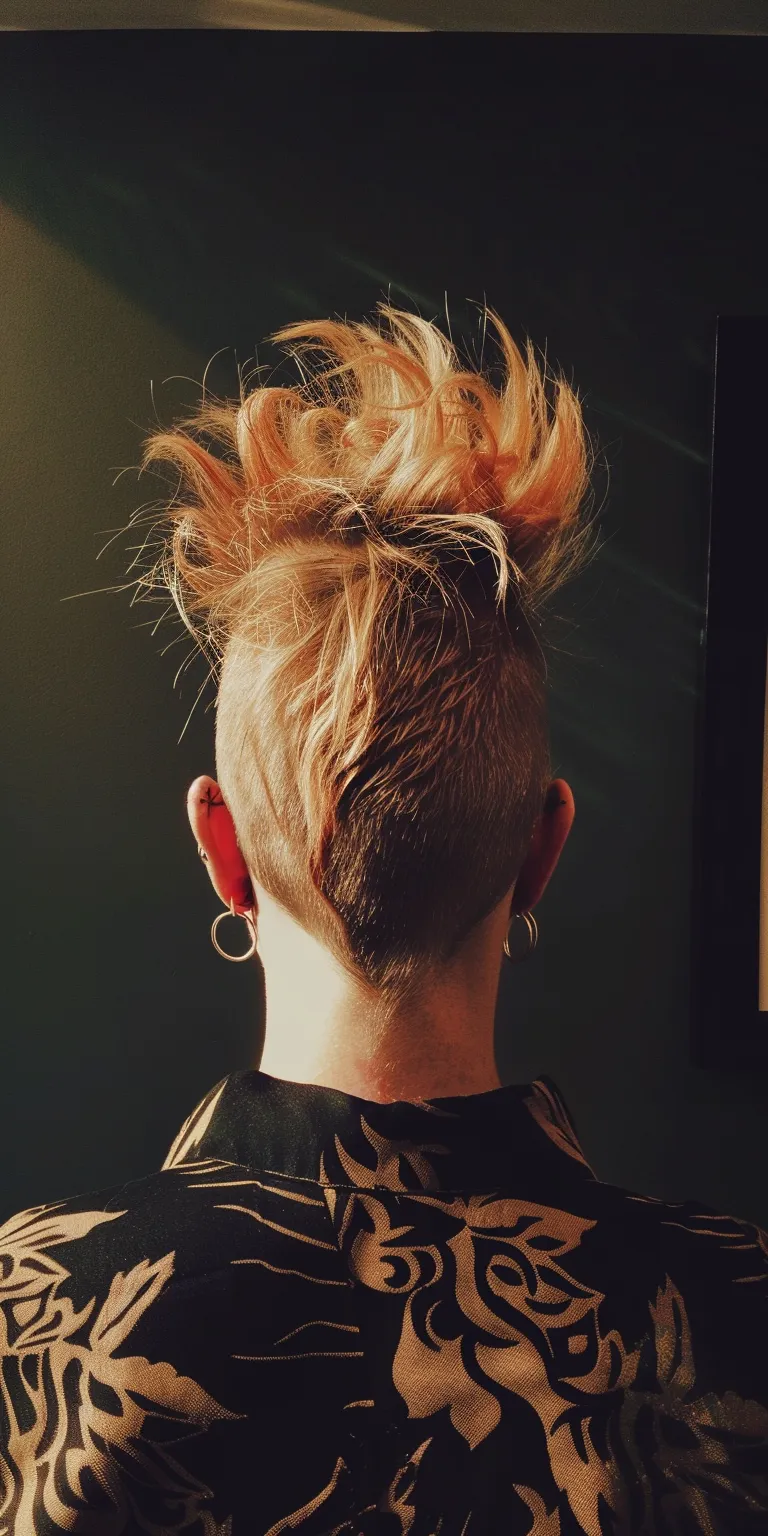 mohawk styles Mohawk, Pompadour, Feathered hair, Frosted tips, Tonsure