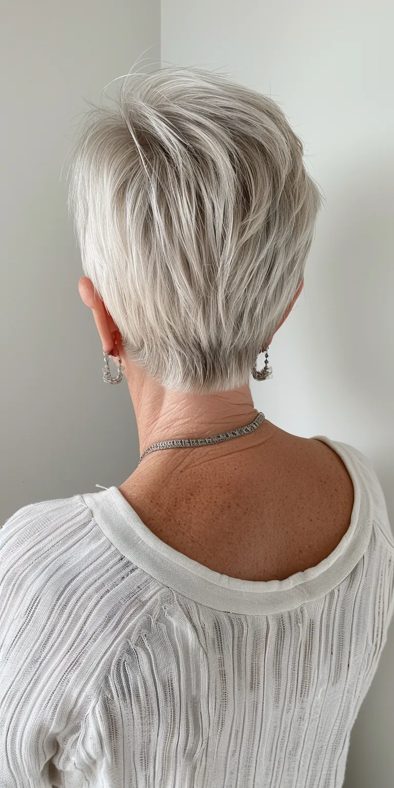 short haircuts for women over 50 Asymmetric cut, Short brush Pixie Tonsure, Butterfly haircut