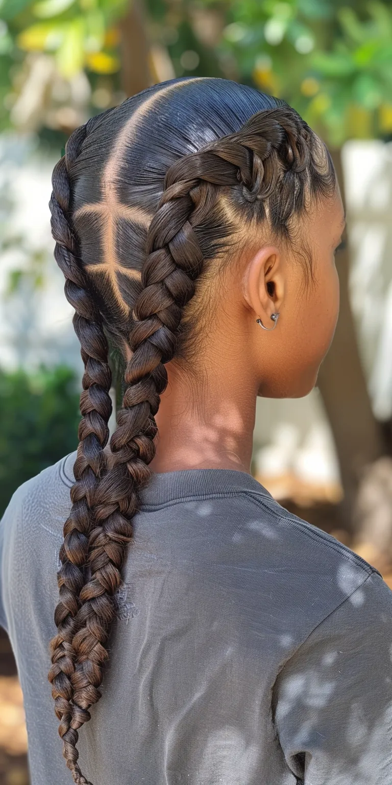 braids to the side French twist, Waterfall braids, Hair twists, Boho braid