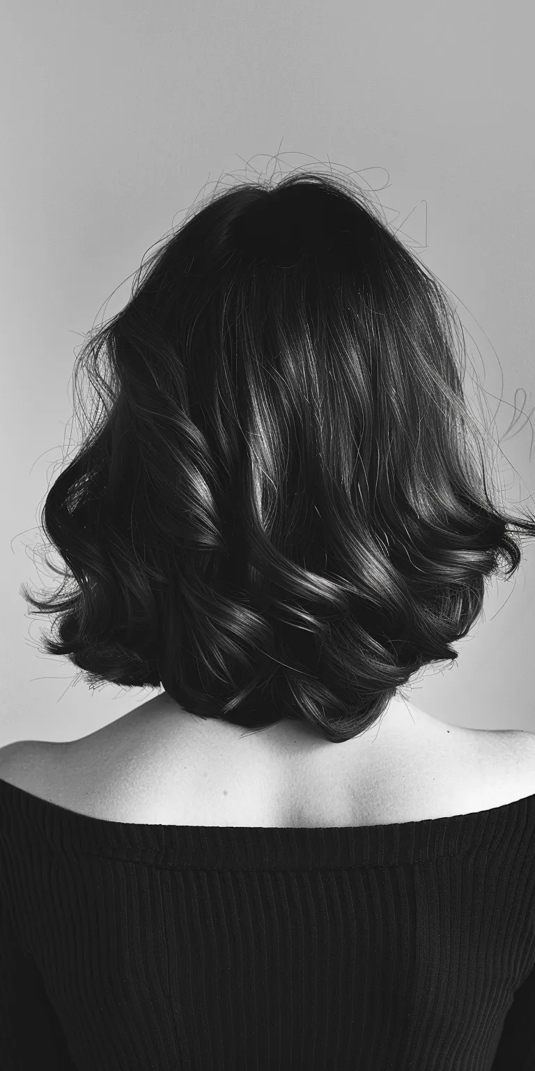 medium hair styles Asymmetric cut, Chignon, Bob Ringlets, Finger wave