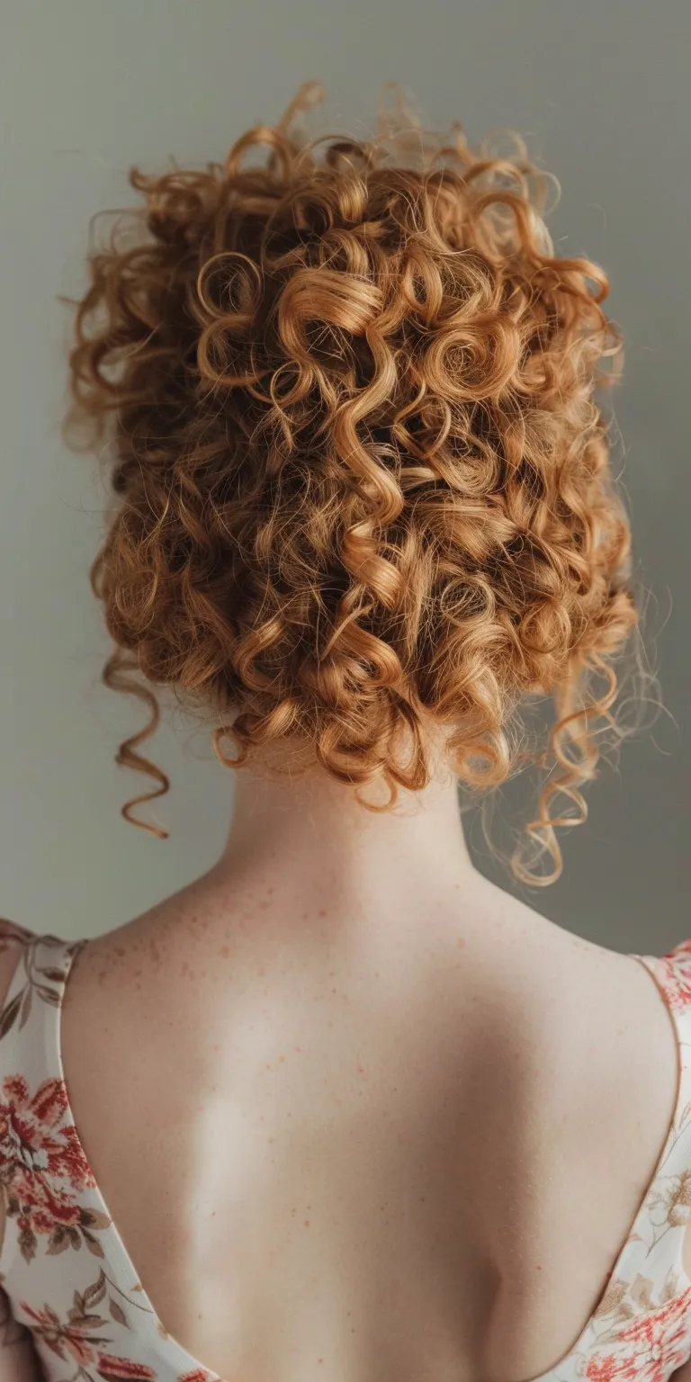 50s hairstyles women Digital perm, Ringlets, Milkmaid braid, Curly hair, Updo