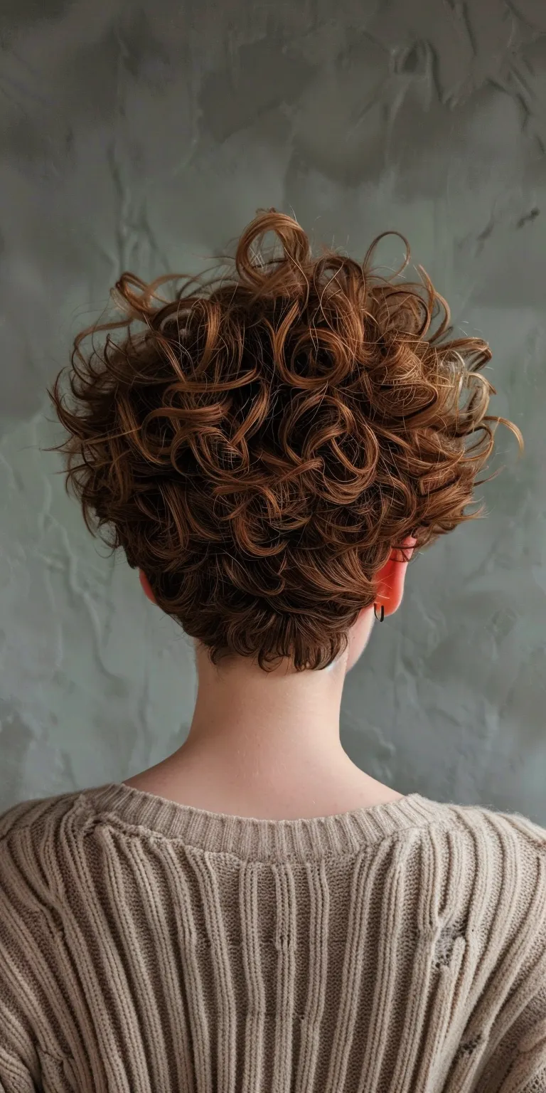 alternative hairstyles Digital perm, Updo, Asymmetric cut, Ringlets, Chignon