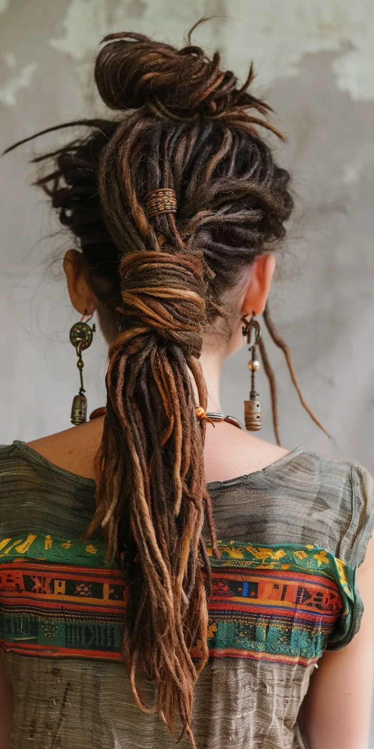 dread hairstyles for women Boho braids, Dreadlocks, Hair twists, Milkmaid braid, Waterfall braids