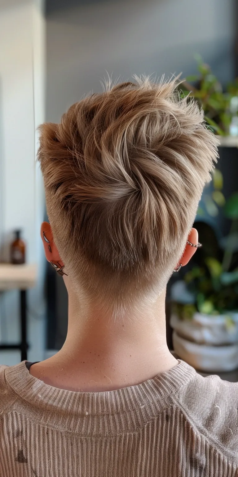 cute haircuts Asymmetric cut, French twist, Updo, Short brush Pompadour