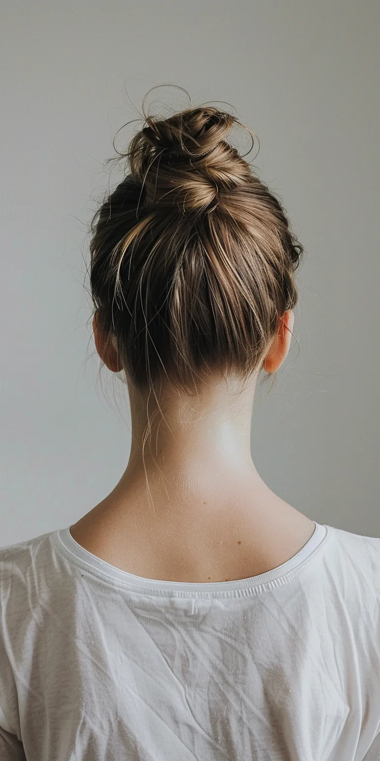 thin hair styles Ballerina bun, Chignon, Updo, Asymmetric cut, Japanese women's hairstyles