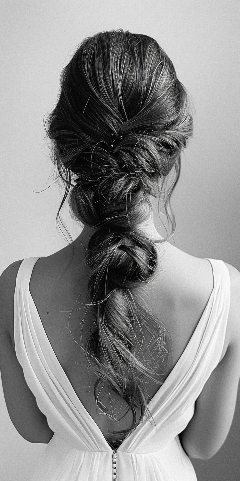 pony hairstyles French braid, Chignon, Updo, Waterfall braids, Braid