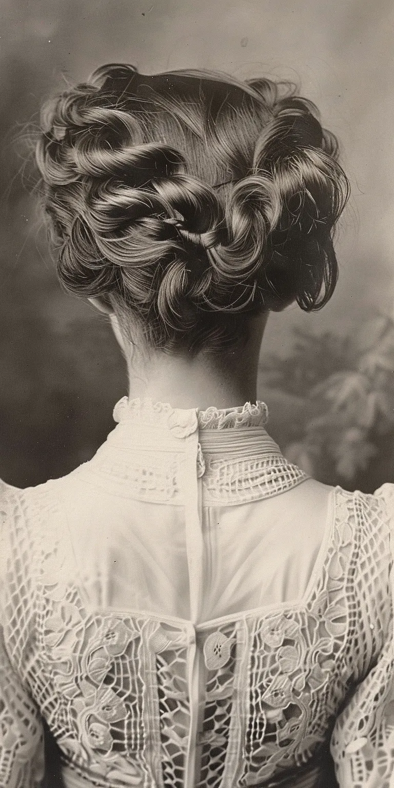 victorian hairstyles Milkmaid braid, Updo, Historical Christian hairstyles, Chignon, French braid