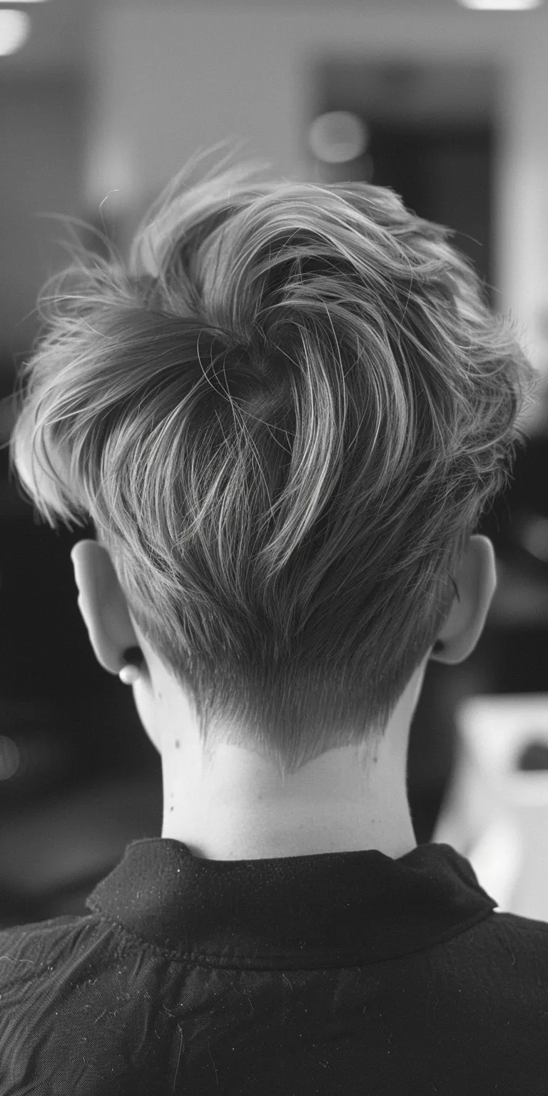 masculine haircuts Chignon, Updo, Asymmetric cut, Pixie French twist