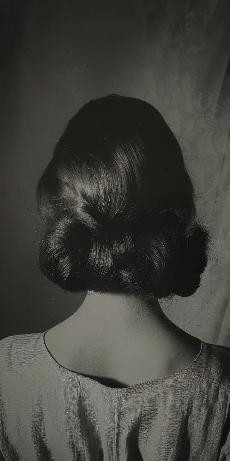 50's hairstyles Chignon, Finger wave, Milkmaid braid, Historical Christian hairstyles, Updo