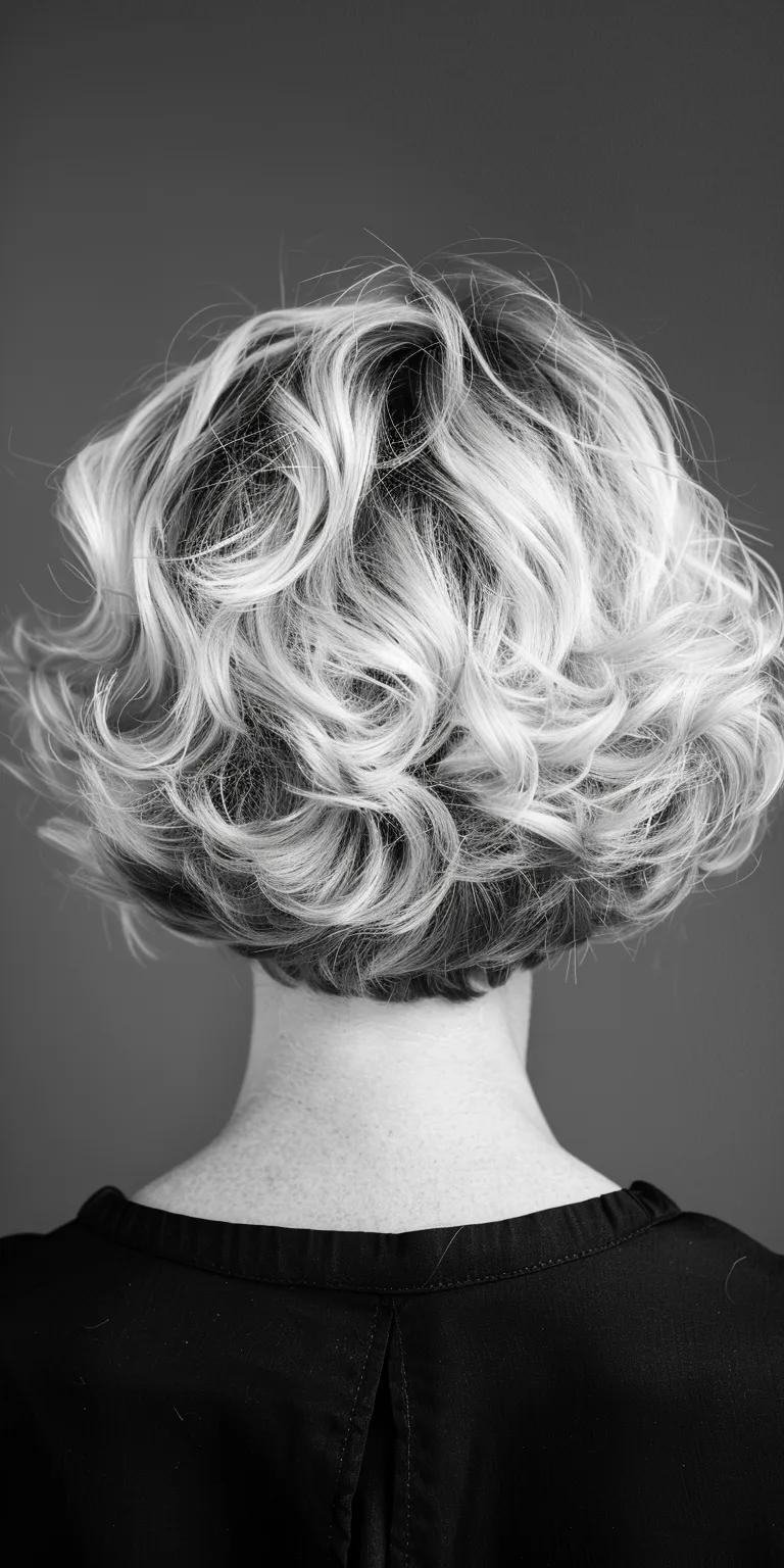 short hairstyles for thick hair Finger wave, Chignon, Asymmetric cut, Updo, Ringlets