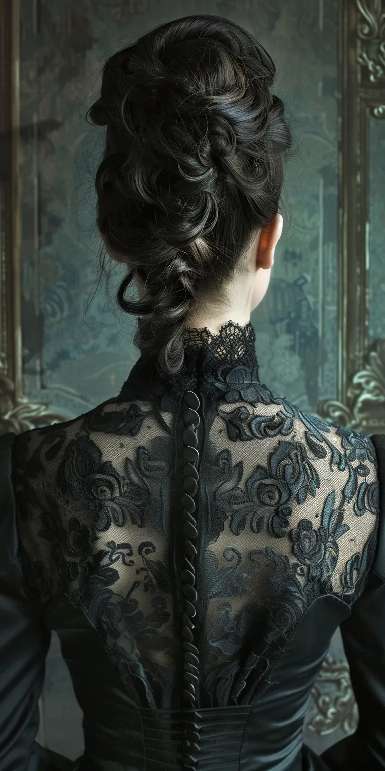 vampire hairstyles Japanese women's hairstyles, Updo, Chignon, Historical Christian Milkmaid braid