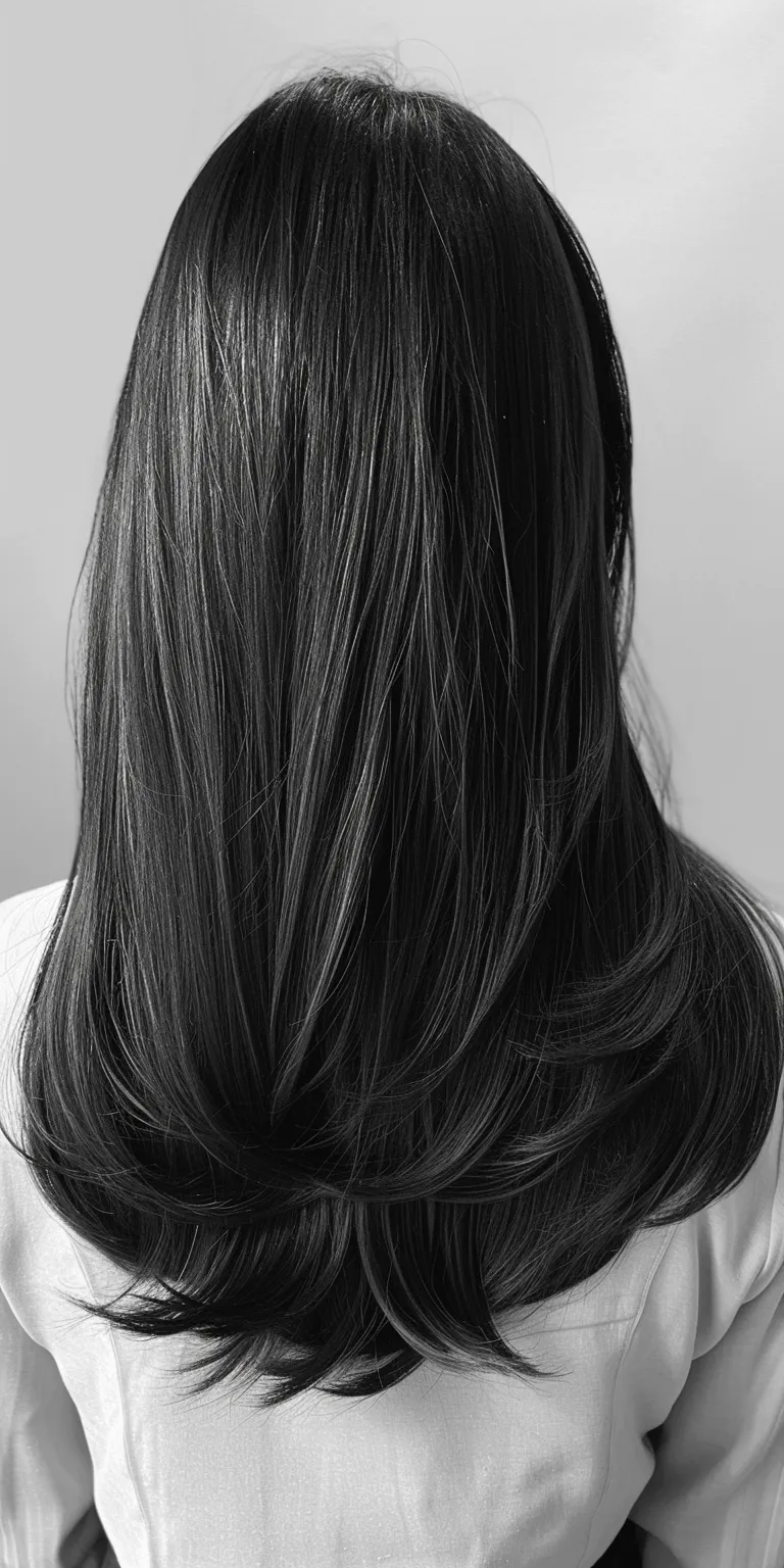 haircuts for long straight hair Asymmetric cut, Layered hair, Japanese women's hairstyles, Bob Long