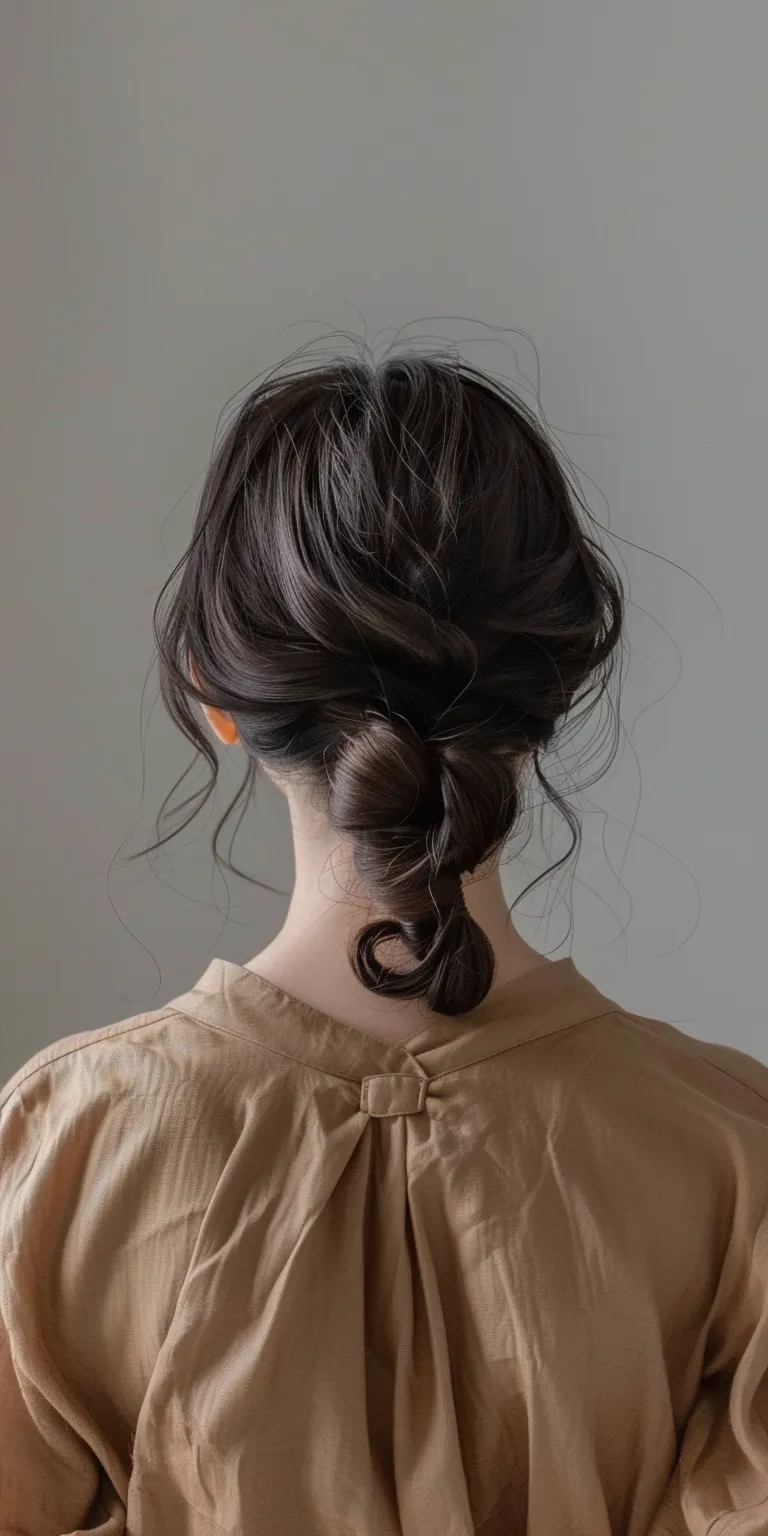 korean hair styles Updo, Chignon, Milkmaid braid, Japanese women's hairstyles, French twist