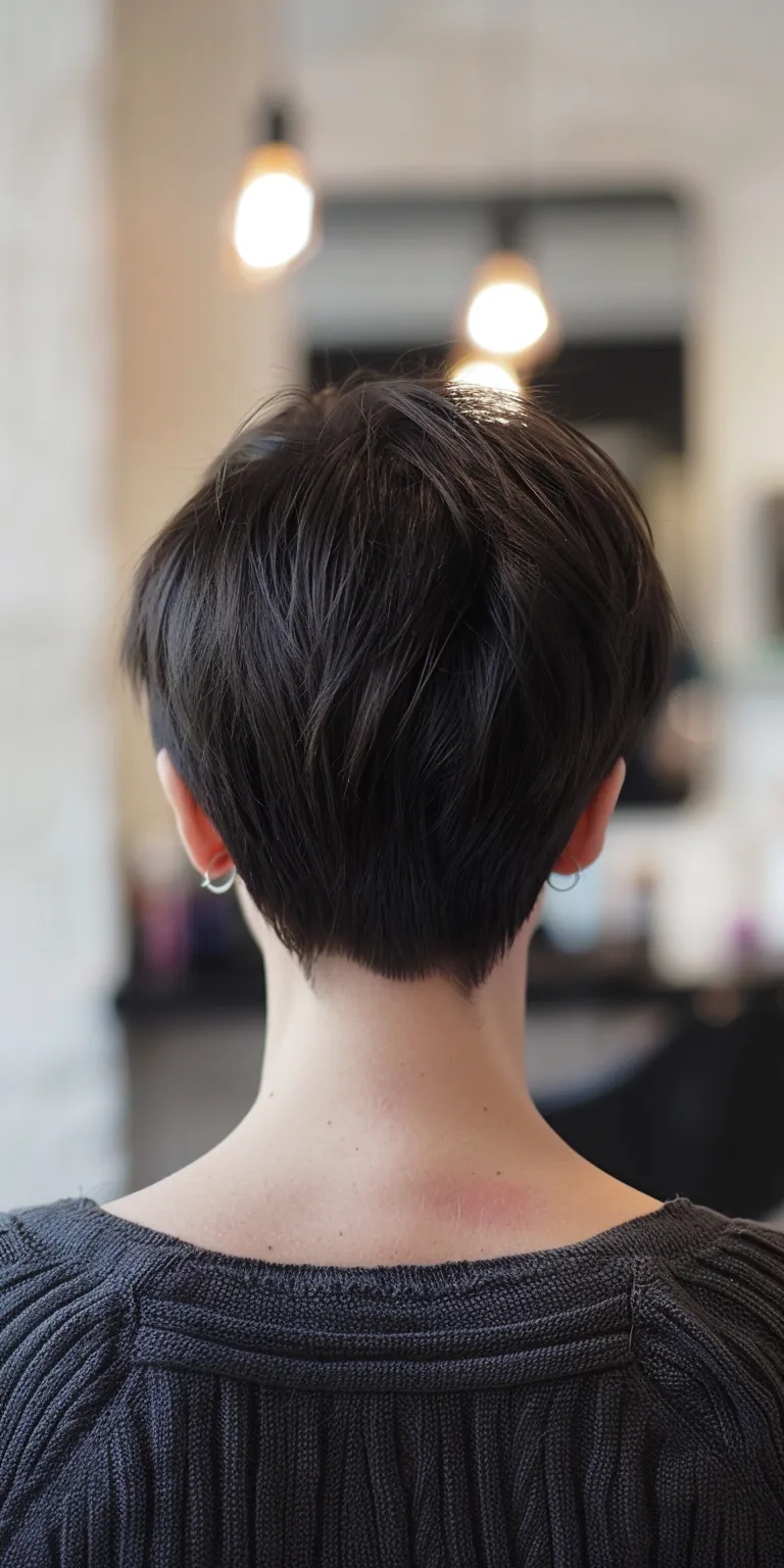 short haircuts for straight hair Asymmetric cut, Pixie Short brush Butterfly haircut, Professional cut