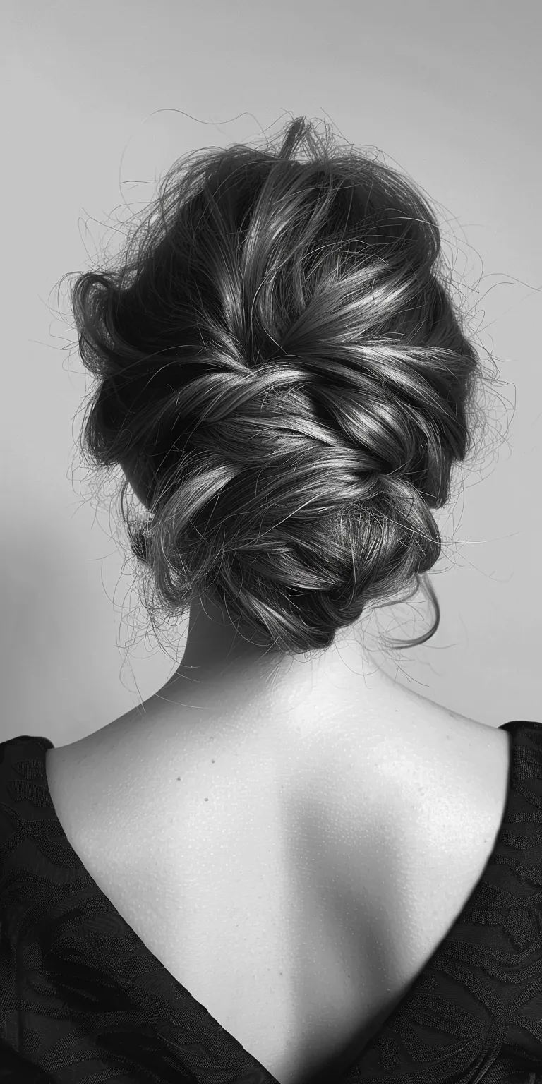 jlo hairstyles Chignon, Updo, French braid, twist, Waterfall braids