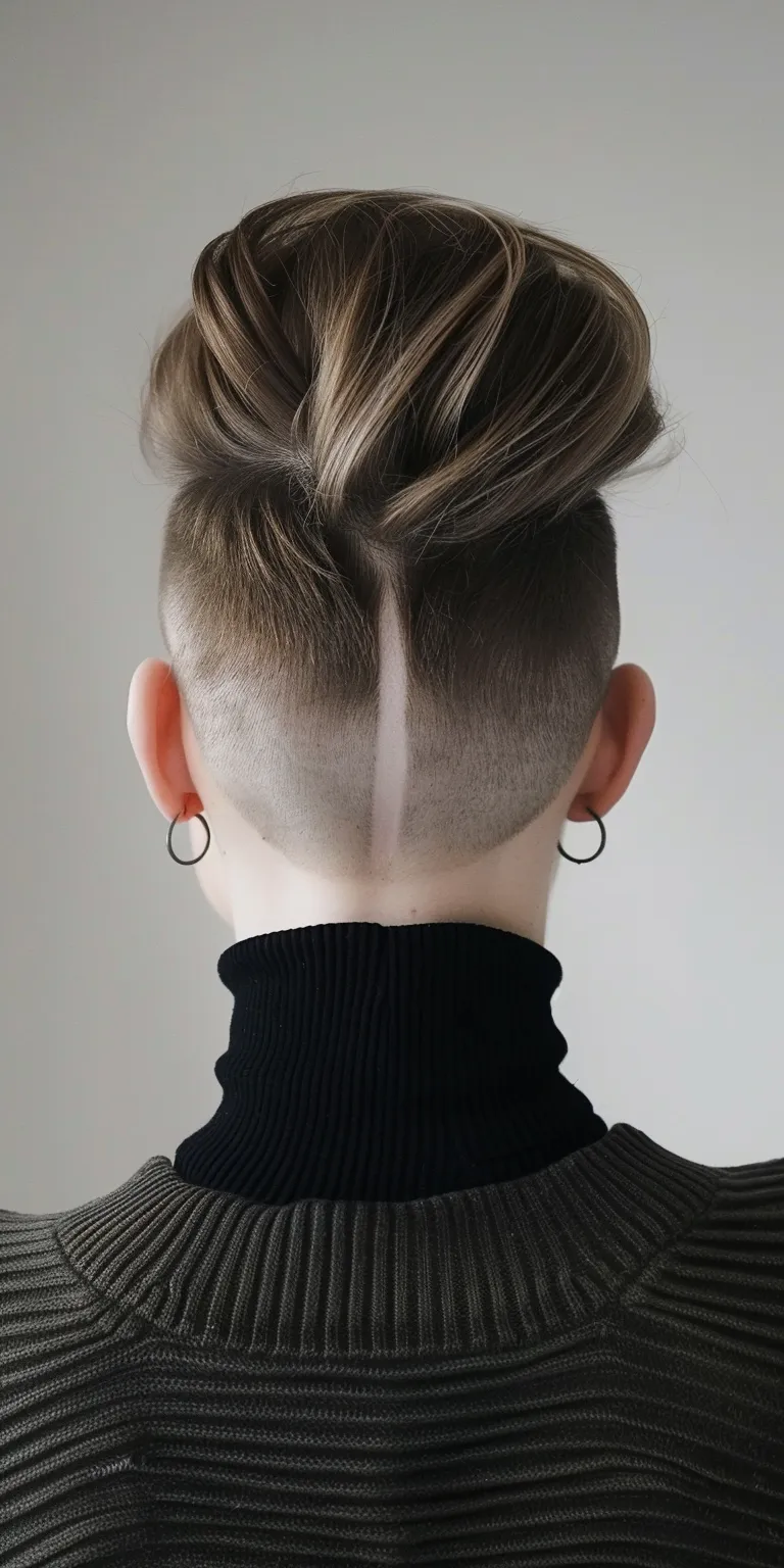 undercut hairstyles women Asymmetric cut, Butterfly haircut, Pompadour, Mohawk, Professional cut