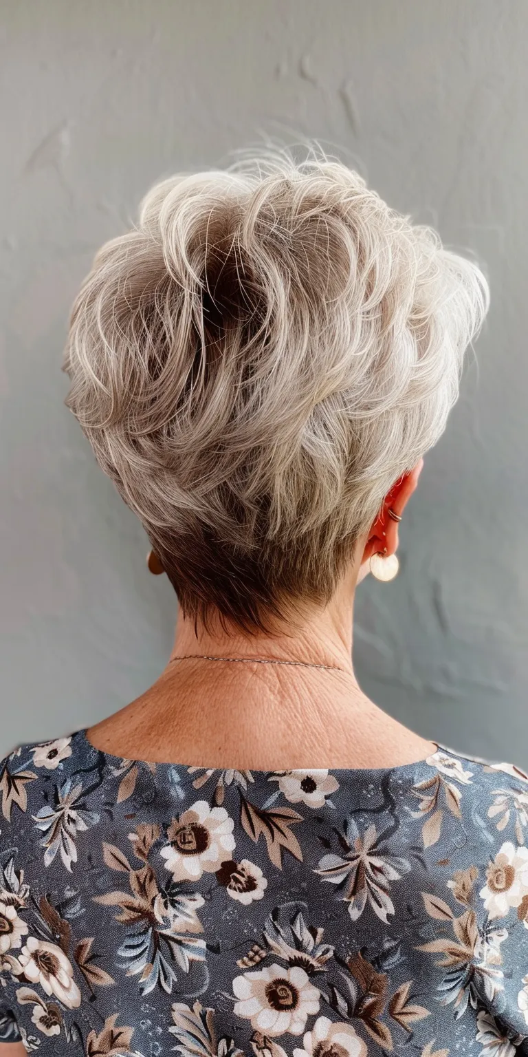 hairdos for older women Asymmetric cut, Short brush Pompadour, Digital perm, Tonsure