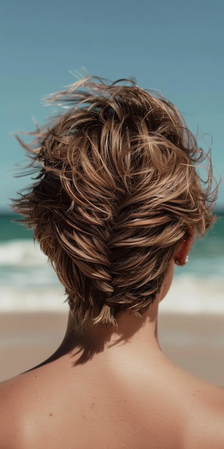 beach hairstyles Chignon, French twist, Updo, Feathered hair, Layered hair