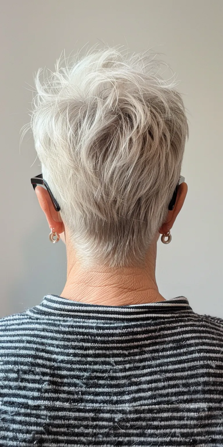 pixie cuts for women over 60 Asymmetric cut, Short brush Tonsure, Pompadour, Pixie cut