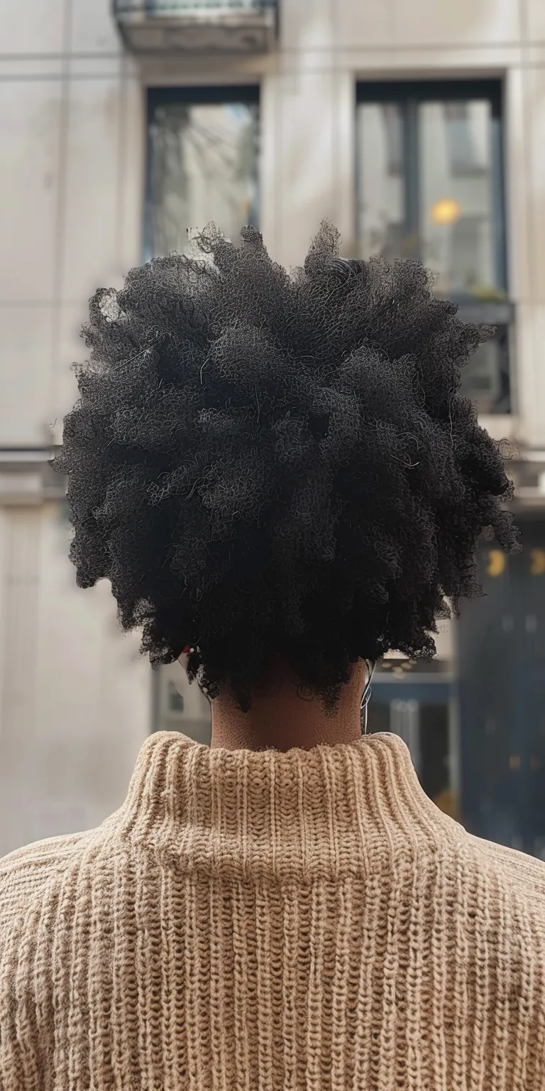 natural hair styles for ladies Afro puffs, Kinky hair, Digital perm, Layered Big