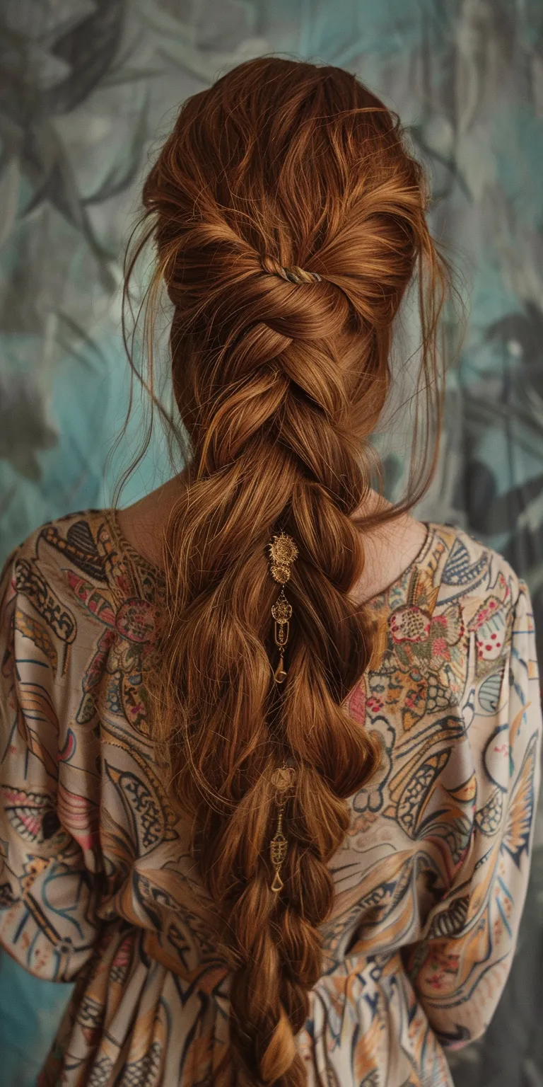 bohemian hairstyles Boho braids, Braid, Milkmaid braid, French Updo