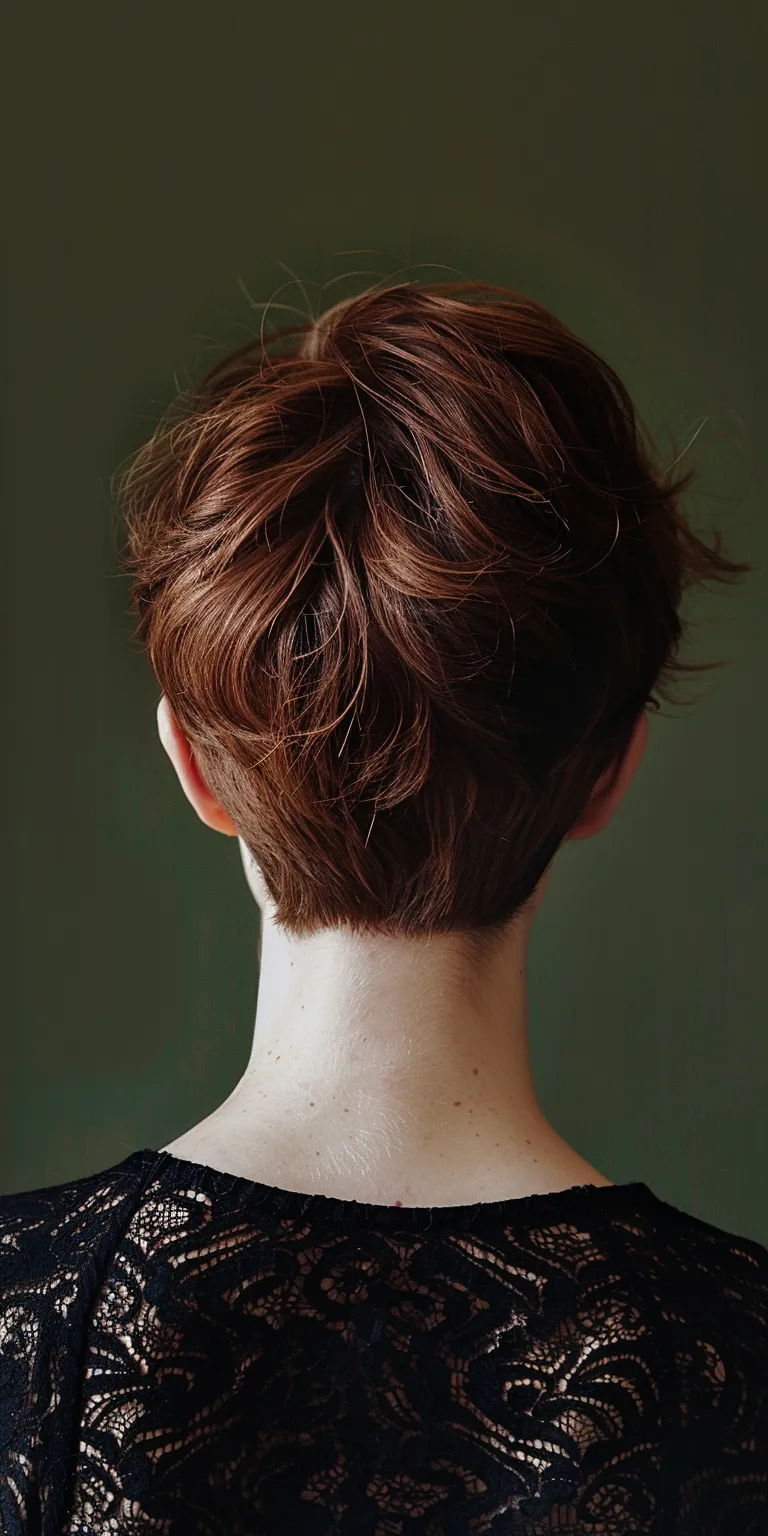 short edgy haircuts Asymmetric cut, Chignon, Updo, Japanese women's hairstyles, Ballerina bun