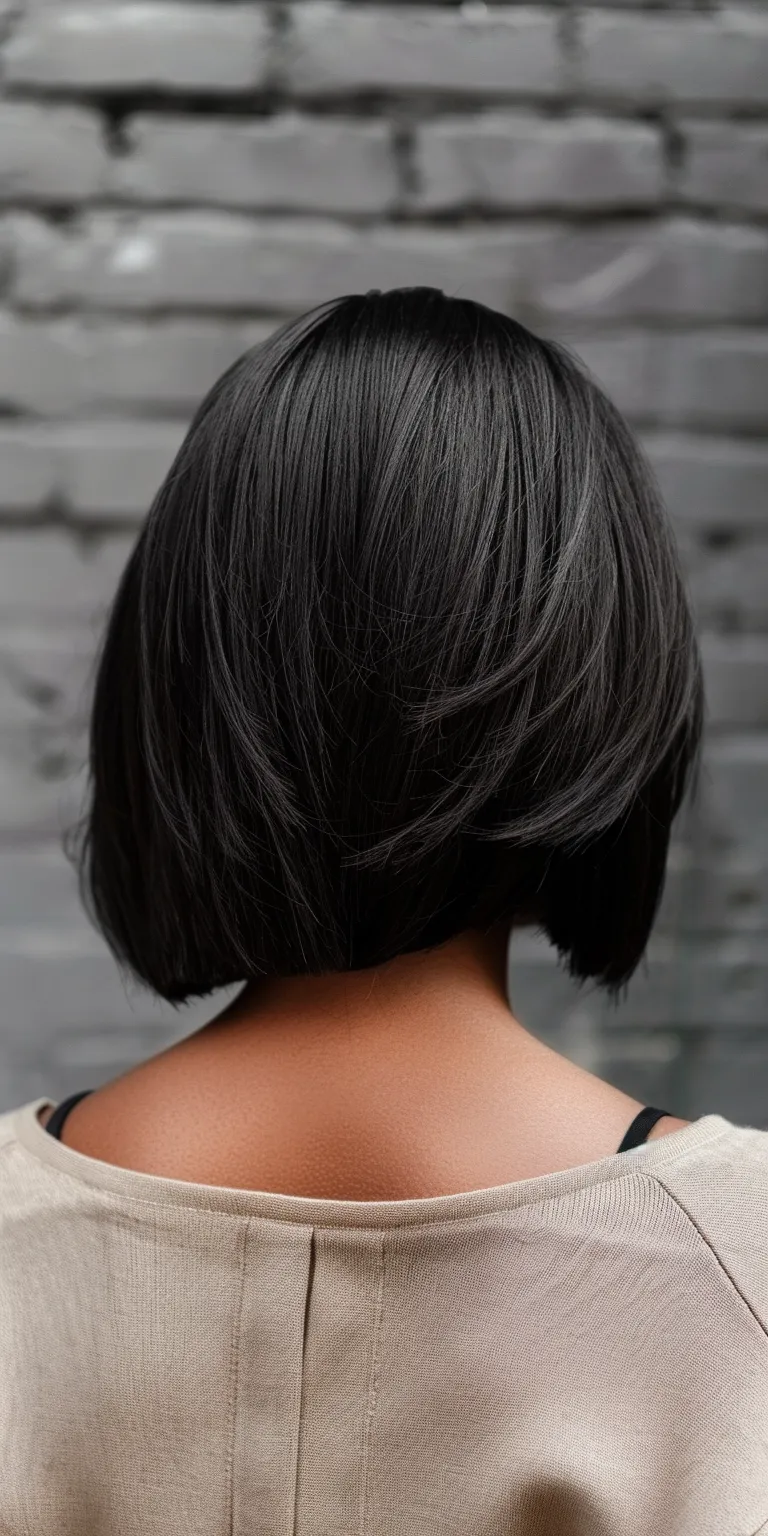 bob hairstyles Asymmetric cut, Bob Japanese women's hairstyles, Short brush Layered hair