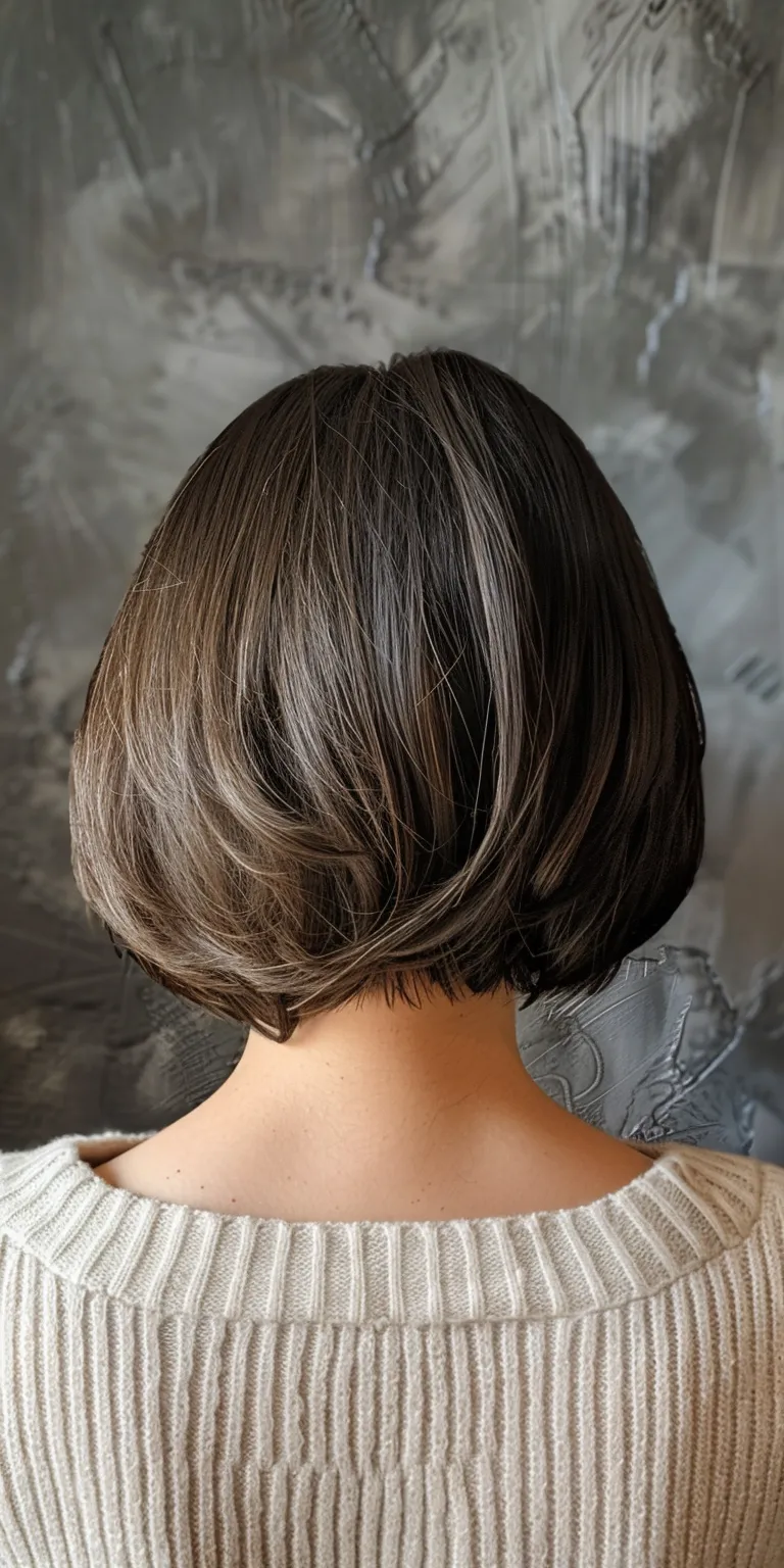 layered bob haircuts Asymmetric cut, Bob Short brush Pixie Layered hair