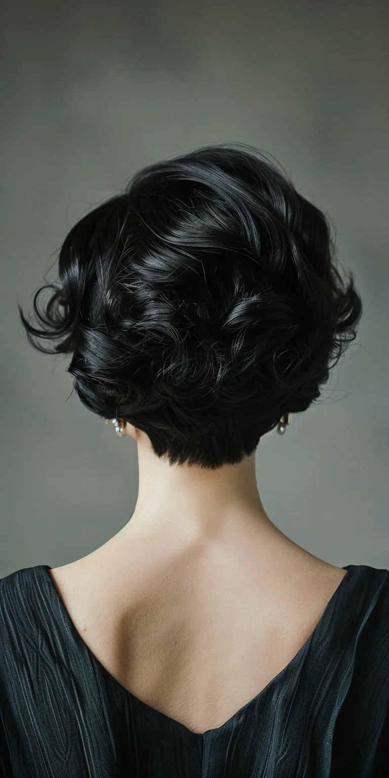 hairstyles for short hair Chignon, Updo, Finger wave, French twist, Milkmaid braid