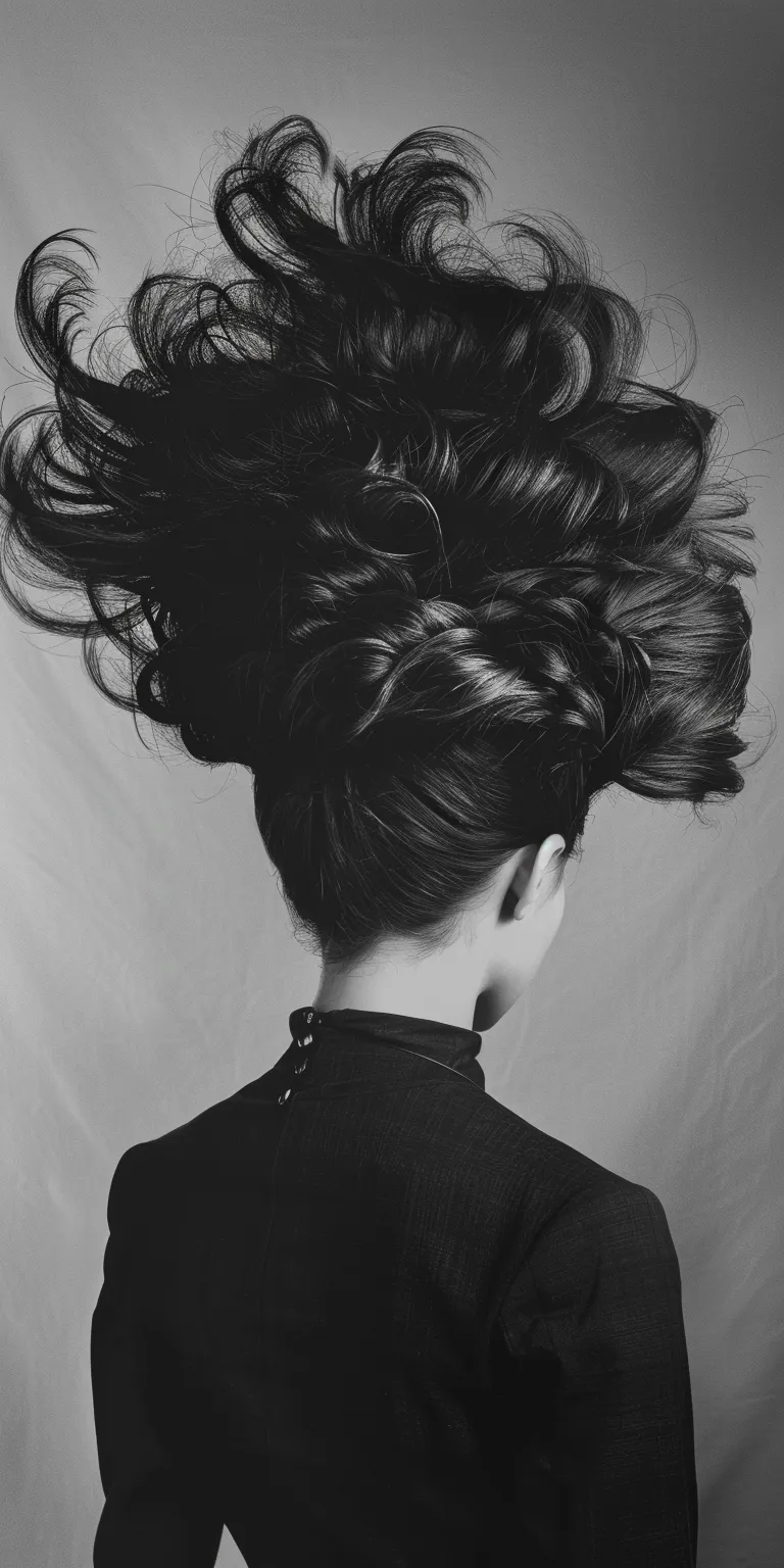 big hair style man Chignon, Updo, Japanese women's hairstyles, French twist, Milkmaid braid