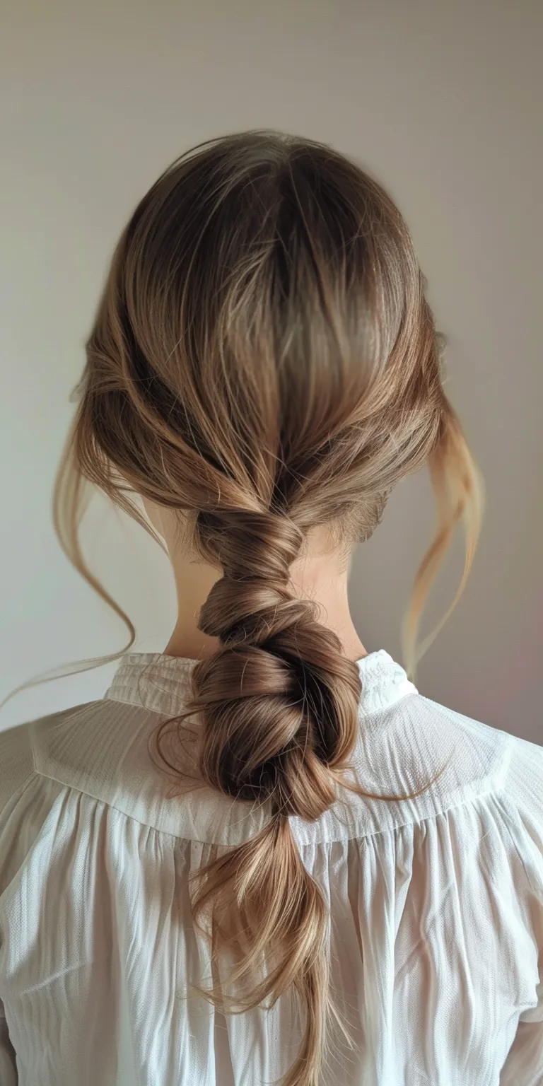 cute ponytail hairstyles French twist, braid, Waterfall braids, Updo, Braid