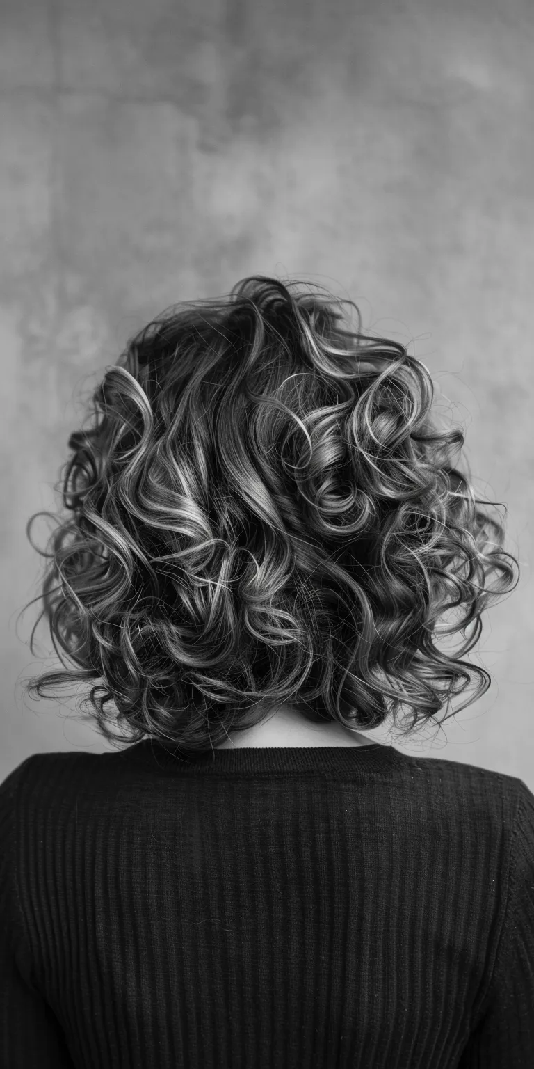 medium curly hairstyles Digital perm, Ringlets, Asymmetric cut, Curly hair, Layered hair