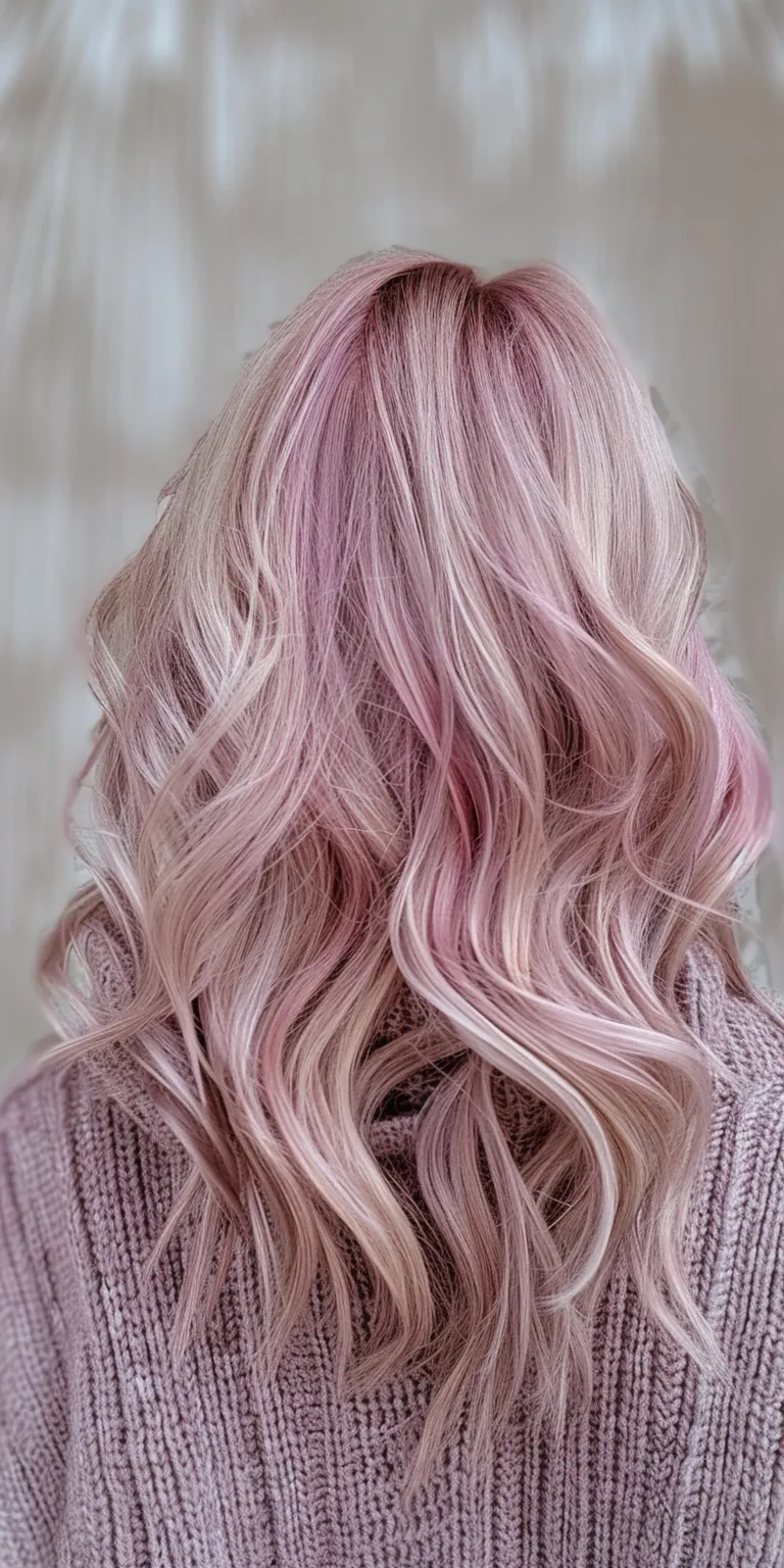 pinks hair styles Layered hair, Mermaid Digital perm, Feathered Asymmetric cut