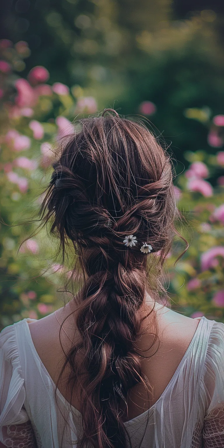 cute and easy hairstyles Milkmaid braid, Updo, Boho braids, Waterfall French braid