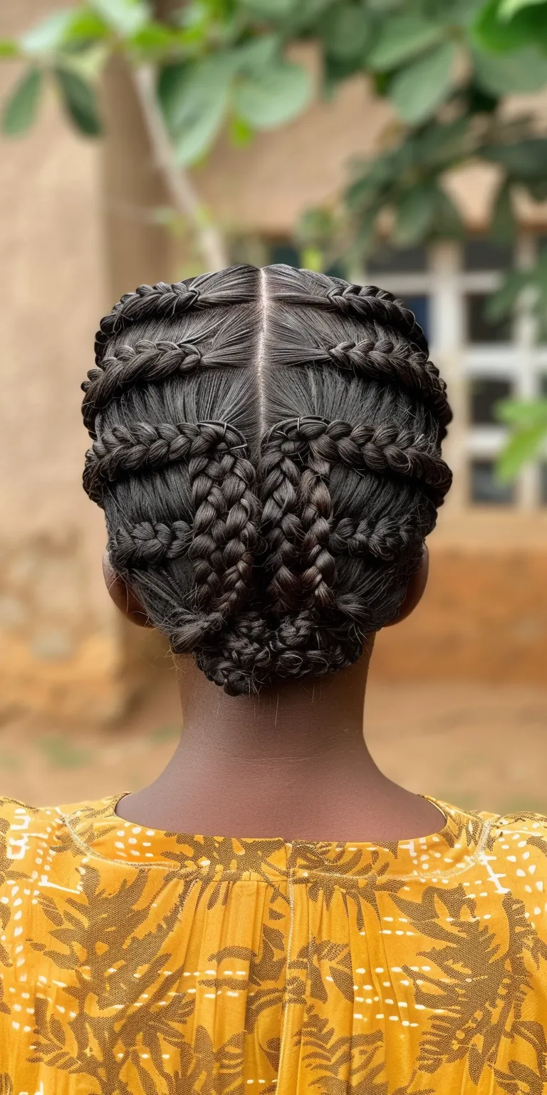 senegalese braids Waterfall braids, Hair twists, Updo, Finger wave, French twist