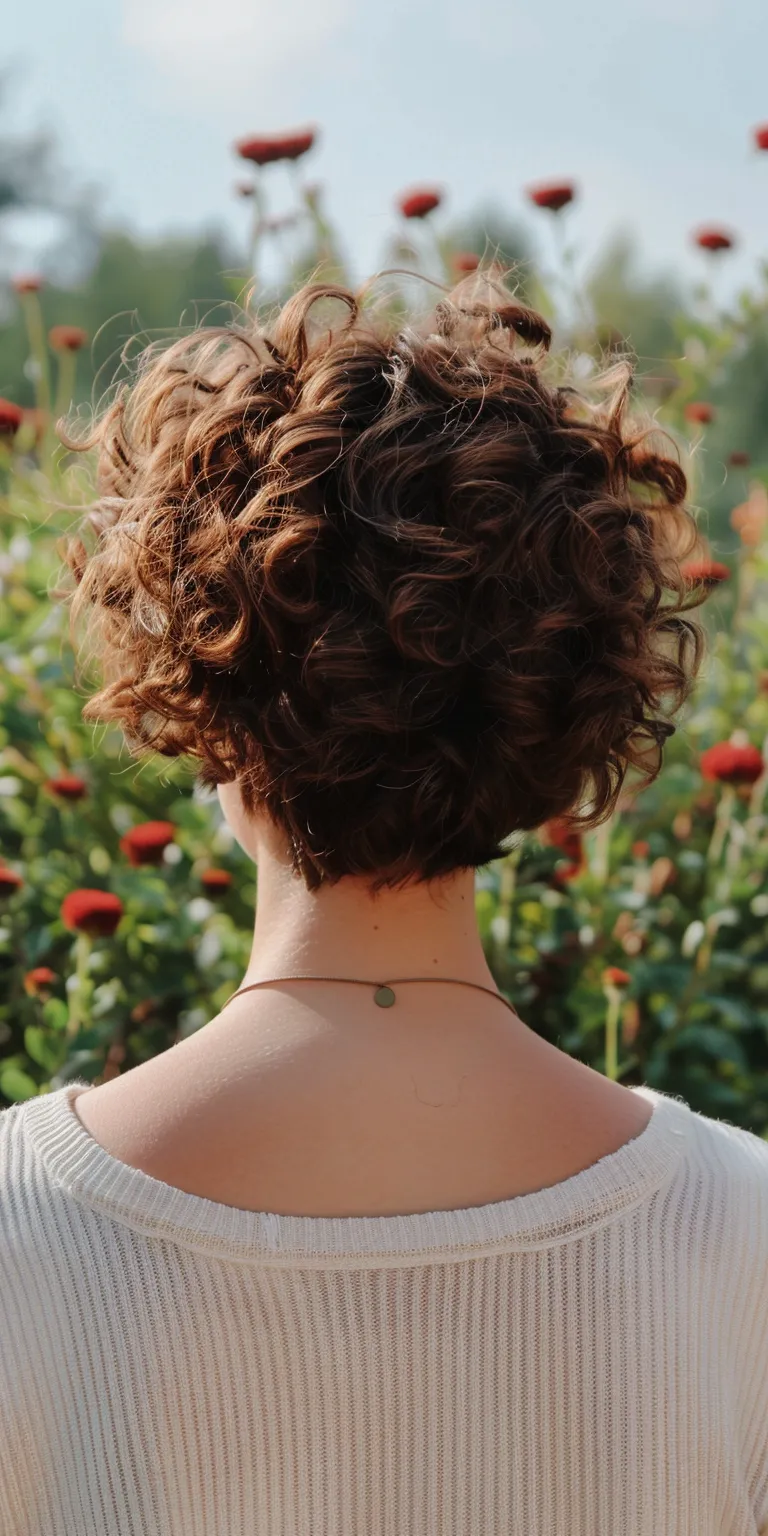 short haircuts for curly hair Updo, Milkmaid braid, Digital perm, Ringlets, Chignon