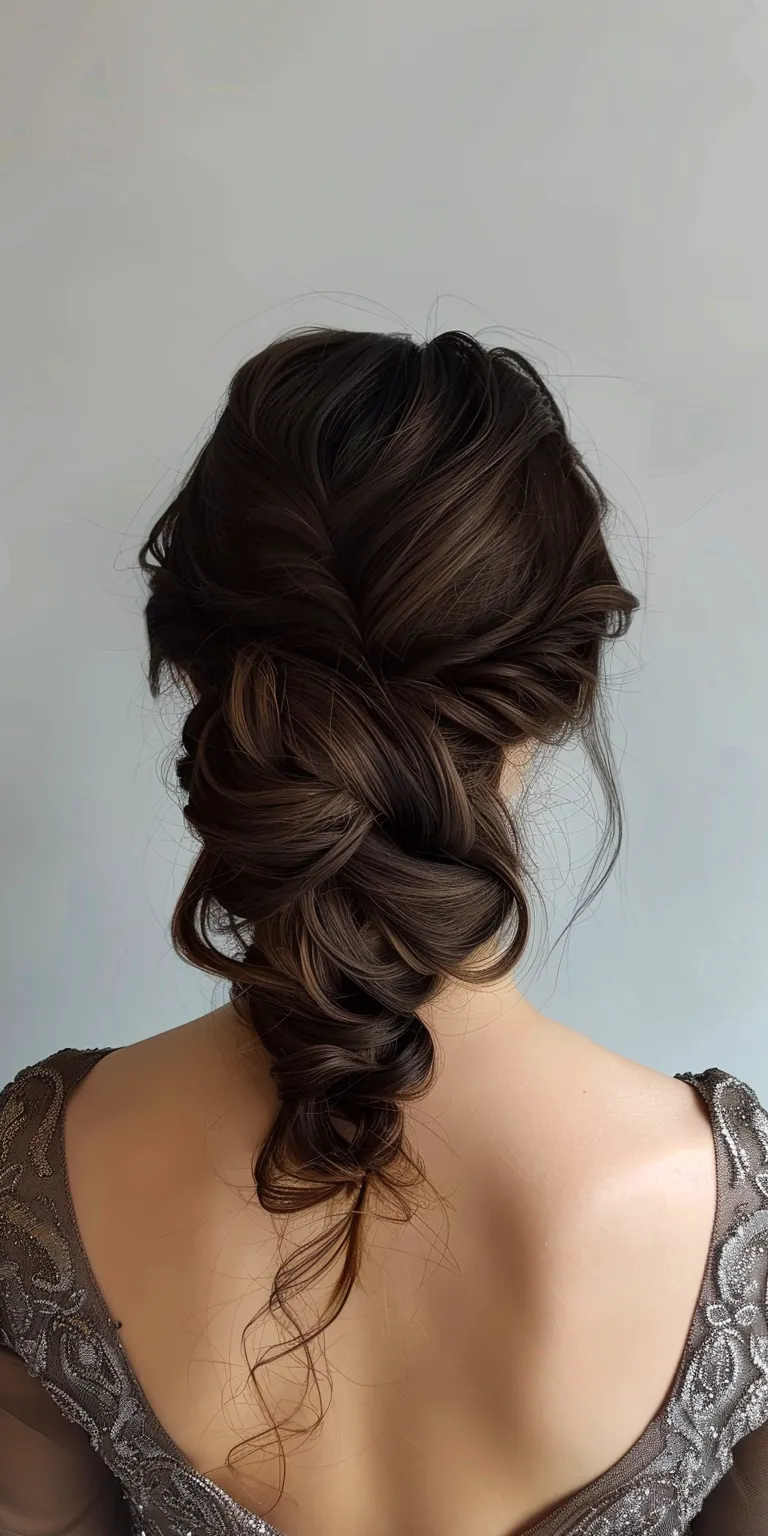 different types of hair styles Updo, Waterfall braids, Chignon, Milkmaid braid, French braid