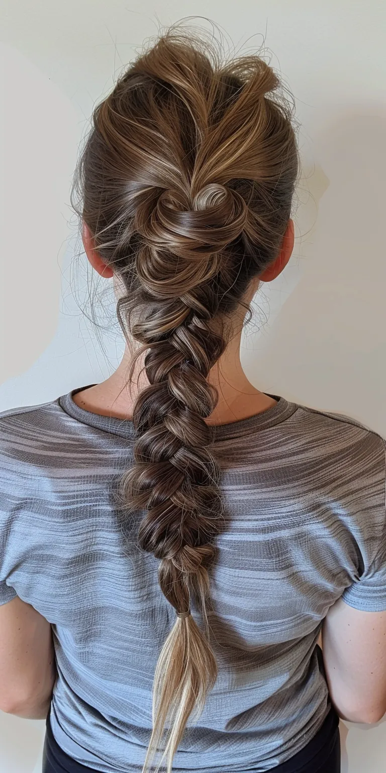 braided up ponytail Waterfall braids, French braid, twist, Braid, Boho braids